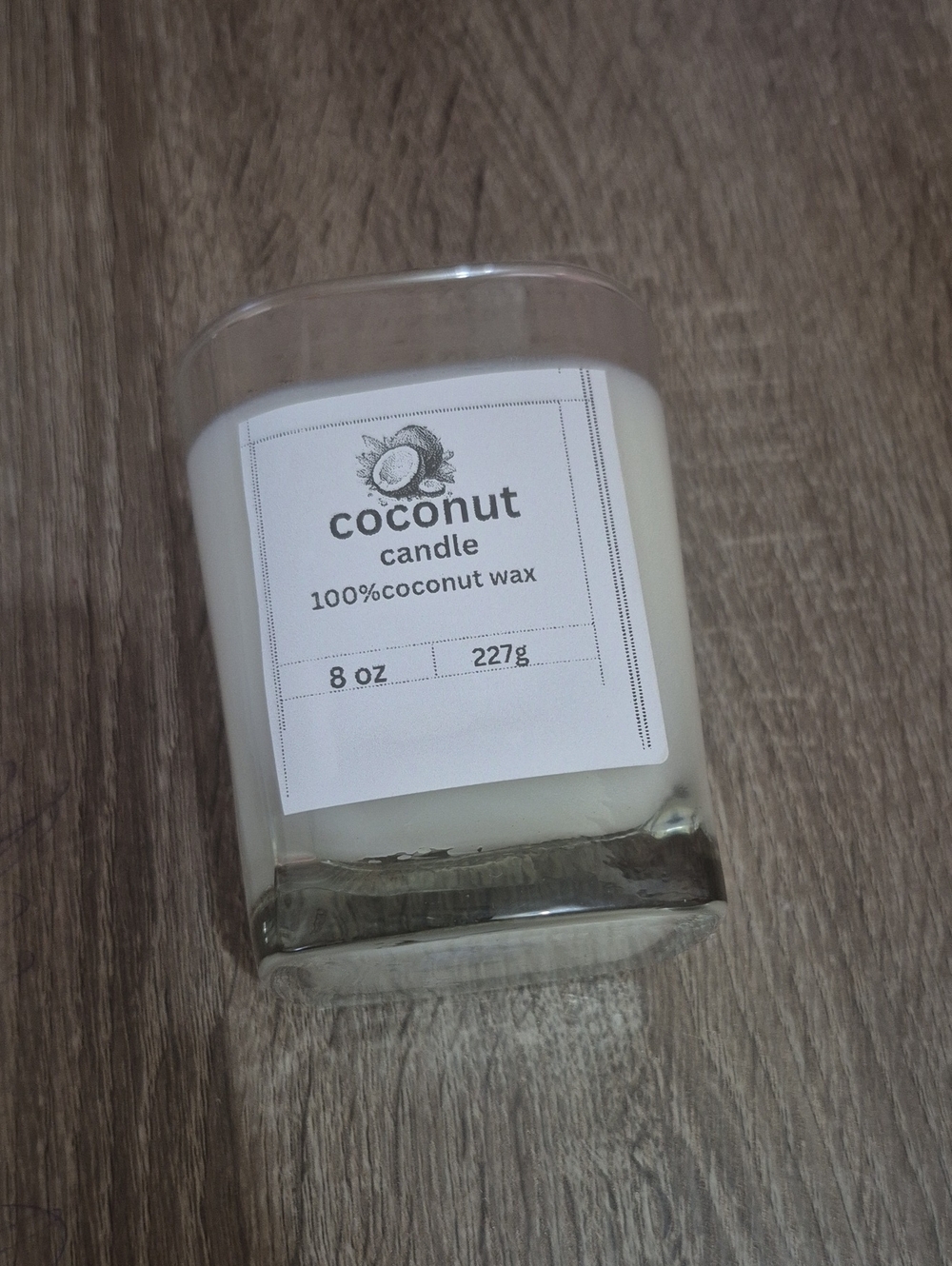 Coconut Candle - White Coconut Wax Candle with Wooden Wick $15 Each Jar - Picture 6 of 7